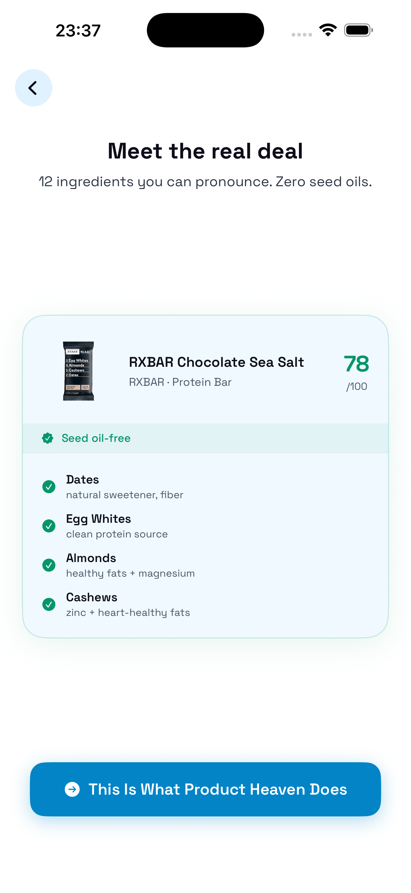 Product Heaven Additive Details Screen